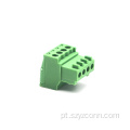 blocos terminais plugáveis ​​4P verde fêmea de 2,54 mm